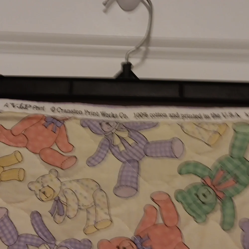 Teddy Bear Baby Quilt 34" x 43" Vintage - Picture 6 of 8